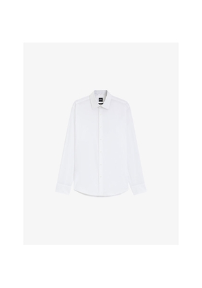 Mens Boss Regular-Fit Long-Sleeve Stretch-Cotton Shirt