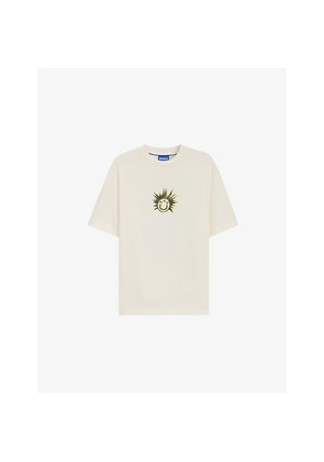 Mens Hugo Graphic-Print Short-Sleeve Cotton T-Shirt