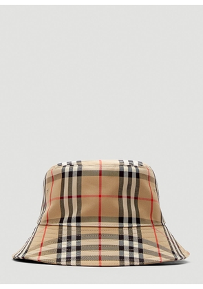 Burberry Classic Check Bucket Hat In Beige -  Hats Black S