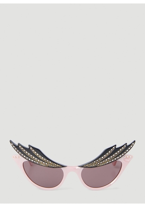 Gucci Hollywood Forever Cat Eye Sunglasses - Woman Sunglasses Pink One Size