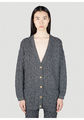 Gucci Lurex Cardigan - Woman Knitwear Grey S