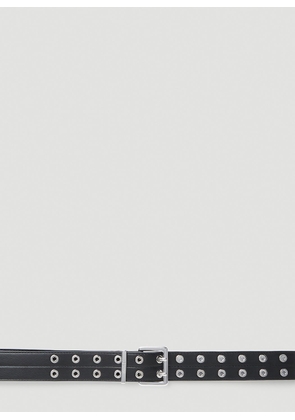 GANNI Double Eyelet Belt - Woman Belts Black M - L