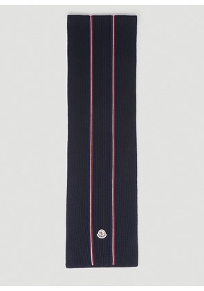 Moncler Logo Patch Scarf - Man Scarves Navy One Size