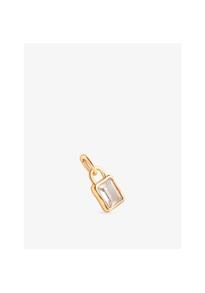 Womens Astrid & Miyu April 18ct Yellow Gold-Plated Sterling-Silver Birthstone Charm