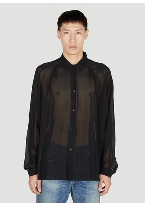 Saint Laurent Sheer Shirt - Man Shirts Black Eu - 39