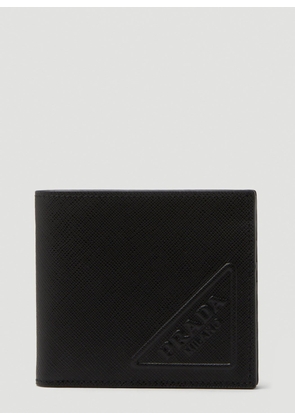 Prada Bi-fold Logo Wallet - Man Wallets & Cardholders Black One Size
