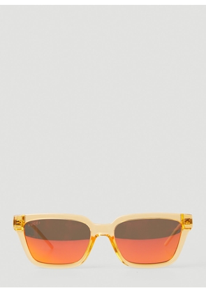 Gucci Translucent Square Sunglasses - Man Sunglasses Orange One Size