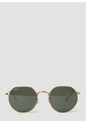 Ray-Ban Rb3565 Jack Circle Sunglasses - Woman Sunglasses Gold One Size