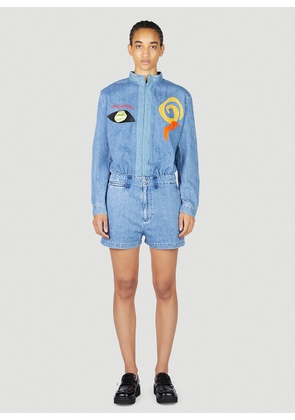 Marni x No Vacancy Chambray Playsuit - Woman Jumpsuits Blue It - 42