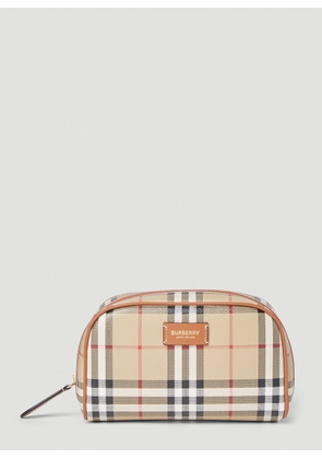 Burberry Check Cosmetic Pouch - Woman Beauty Beige One Size