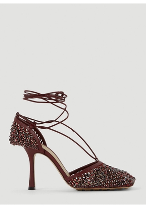 Bottega Veneta Stretch Mesh High Heels - Woman Heels Burgundy Eu - 36