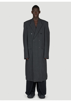 Balenciaga Deconstructed Check Coat - Man Coats Grey S