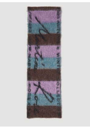 Martine Rose Brushed Signature Scarf - Man Scarves Purple One Size