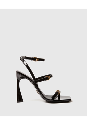 Stella McCartney - Elsa Patent Heeled Sandals, Woman, Black, Size: 38h