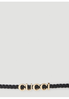 Gucci Logo Plaque Choker - Woman Jewellery Black One Size