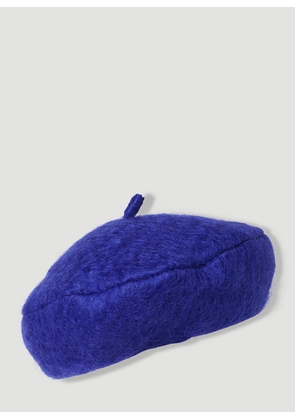 Gucci Furry Basque Beret - Woman Hats Blue S