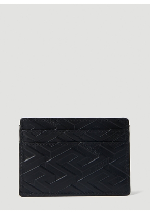 Versace Greca Motif Card Holder - Man Wallets & Cardholders Black One Size