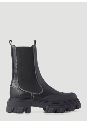 GANNI Leather Chelsea Boots - Woman Boots Black Eu - 40