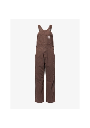 Womens Levis Logo-Patch Straight-Leg Cotton Jumpsuit