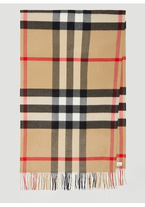 Burberry Half Mega Check Scarf -  Scarves Beige One Size
