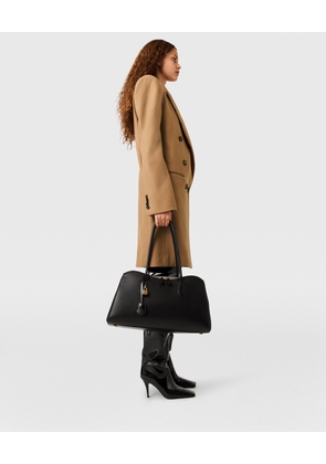 Stella McCartney - Double-Breasted Mid-Length Coat, Woman, Toffee, Size: 38