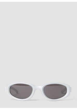 Bottega Veneta Arch Oval Sunglassses -  Sunglasses Silver One Size