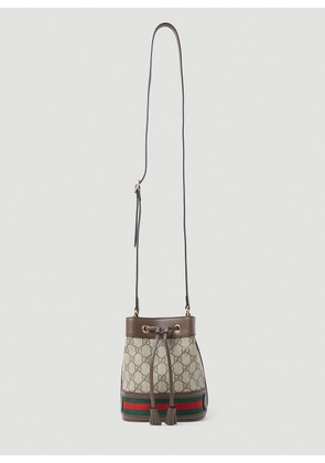 Gucci Ophidia Mini Gg Bucket Bag - Woman Shoulder Bags Brown One Size