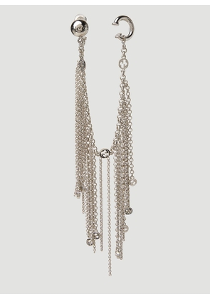 Gucci Logo Charm Earring To Lip Cuff - Woman Jewellery Silver One Size