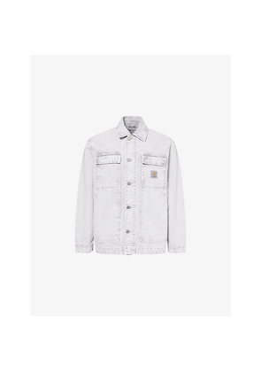 Mens Carhartt WIP Arctic Brand-Patch Cotton Denim Jacket