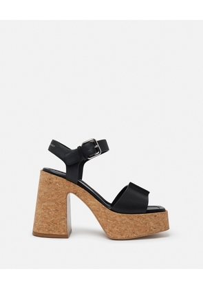 Stella McCartney - Skyla Buckled Platform Sandals, Woman, Black, Size: 40