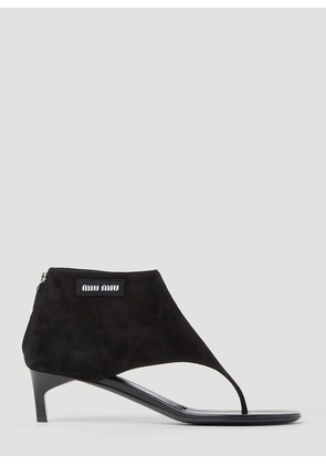 Miu Miu Flip Flop Heels - Woman Heels Black Eu - 37