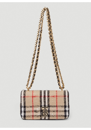 Burberry Lola Vintage Check Bouclé Small Shoulder Bag - Woman Shoulder Bags Beige One Size