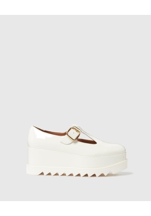 Stella McCartney - Elyse T-Bar Platform Mary Janes, Woman, Ivoey, Size: 39