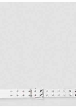 GANNI Double Eyelet Belt - Woman Belts White M - L