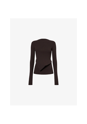 Womens Rick Owens Babel Asymmetric Knitted Top