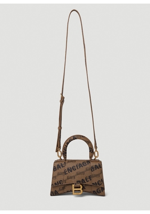 Balenciaga Hourglass Bb Monogram Handbag - Woman Shoulder Bags Beige One Size