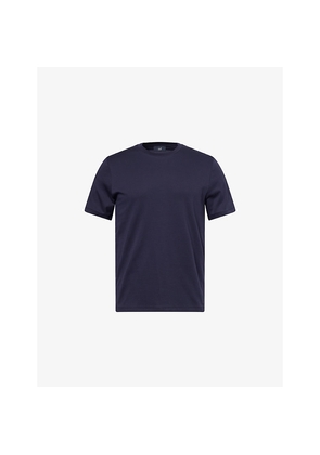 Mens Dunhill Brand-Embroidery Short-Sleeves Cotton-Jersey T-Shirt