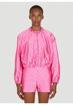 Gucci Gg Embroidered Bomber Jacket - Woman Jackets Pink It - 42