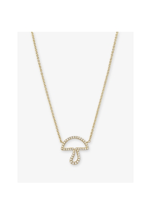Womens Roxanne First Mushroom 14ct Yellow-Gold and 0.25ct Diamond Necklace