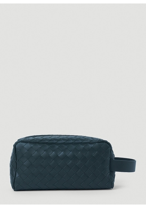 Bottega Veneta Intrecciato Travel Pouch - Man Briefcases Blue One Size
