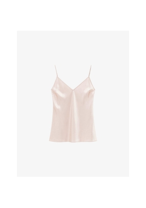 Womens Joseph Clea V-Neck Silk-Satin Camisole Top