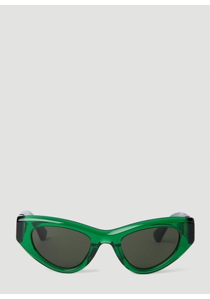 Bottega Veneta Bv1142s Cat Eye Sunglasses - Woman Sunglasses Green One Size