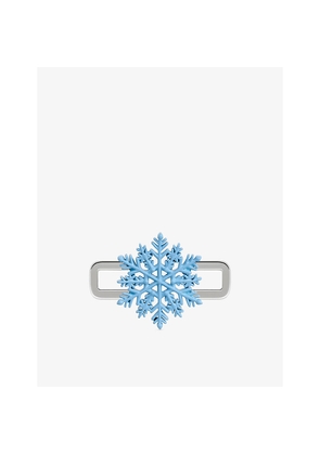 Mens Poubel Snowflake Sterling-Silver and Enamel Charm