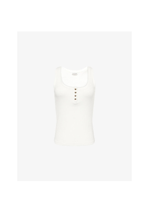 Womens Anine Bing Alessia Sleeveless Stretch-Cotton Top