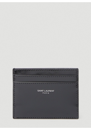 Saint Laurent Patent Leather Logo Cardholder - Man Wallets & Cardholders Black One Size