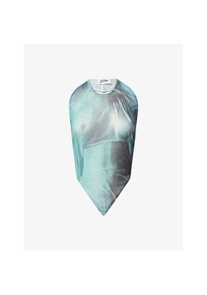 Womens Jean Paul Gaultier Water Mesh Scarf Top