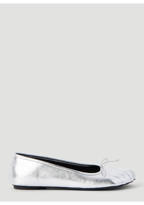 Balenciaga Fetish Anatomic Ballerina Flats - Woman Flats Silver Eu - 36