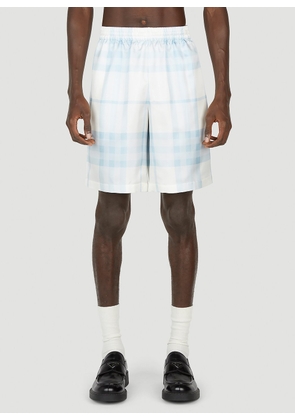 Burberry Bradeston Check Shorts - Man Shorts Light Blue S