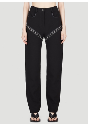 Paris Georgia Hook And Eye Straight Leg Pants - Woman Pants Black L