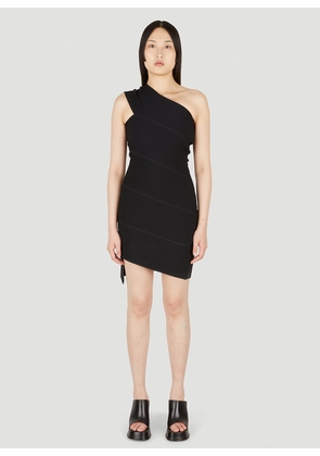 Bottega Veneta Flat Rib Spiral Dress - Woman Dresses Black M